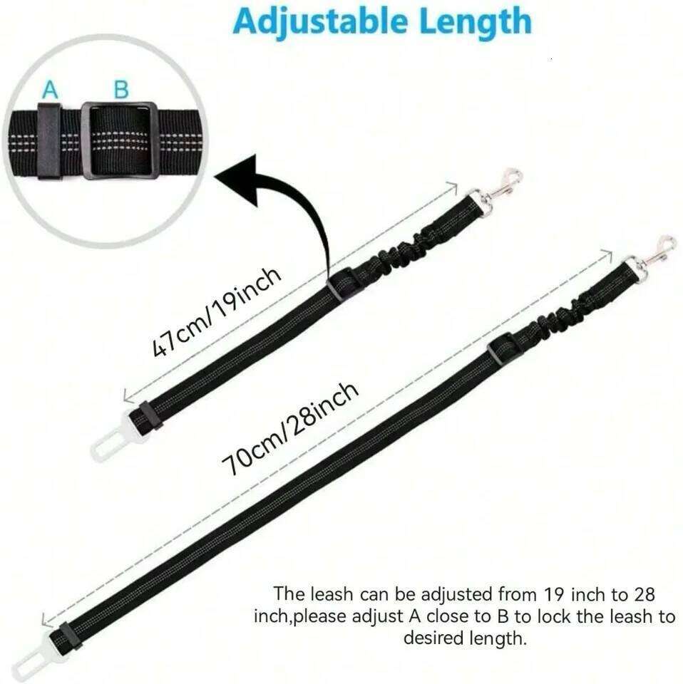 Advanced Belt Car Nylon Material Seat Buckle Adjustable Length Suitable for Any Pet Dog Traction Rope 26L0205