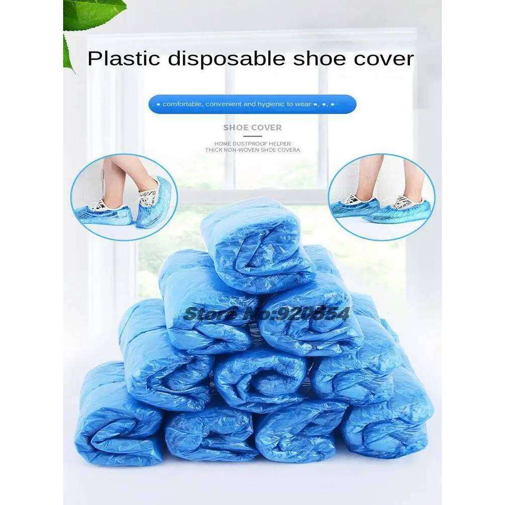 10/50/100pcs Plastic Disposable Overshoes Outdoor Rainy Day Carpet Cleaning Waterproof Shoe Covers S260204