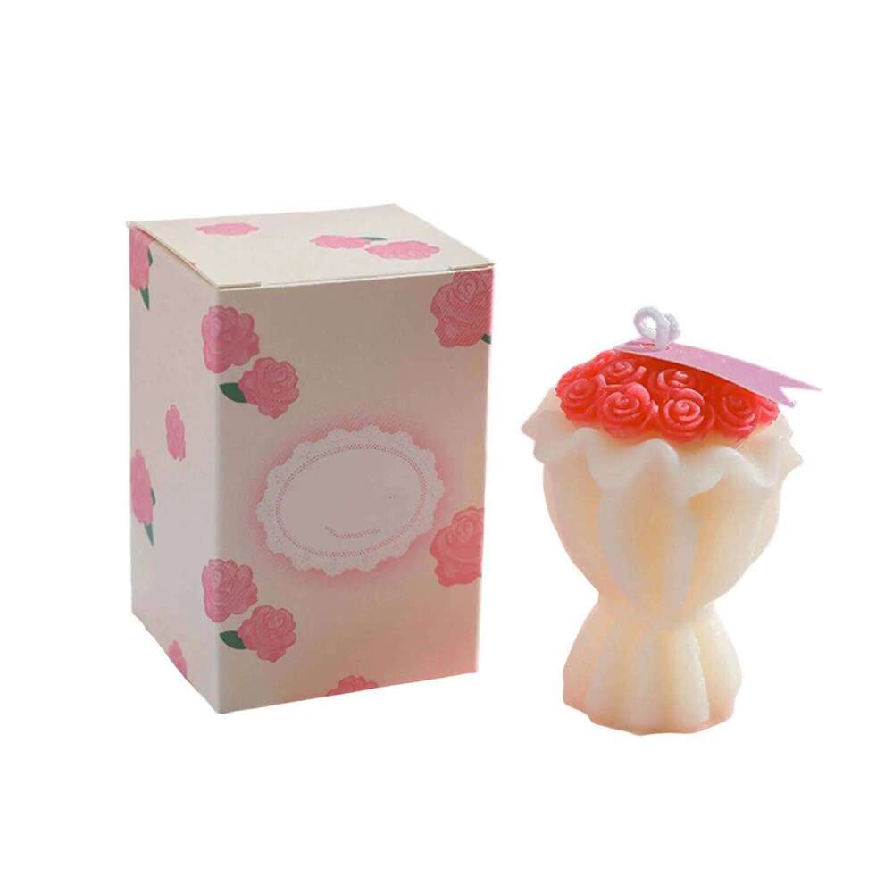 Handmade Creative Bouquet Scented candles Valentine's Day Wedding,and Party Decorative Items Aromatherapy Candle Gifts S260204