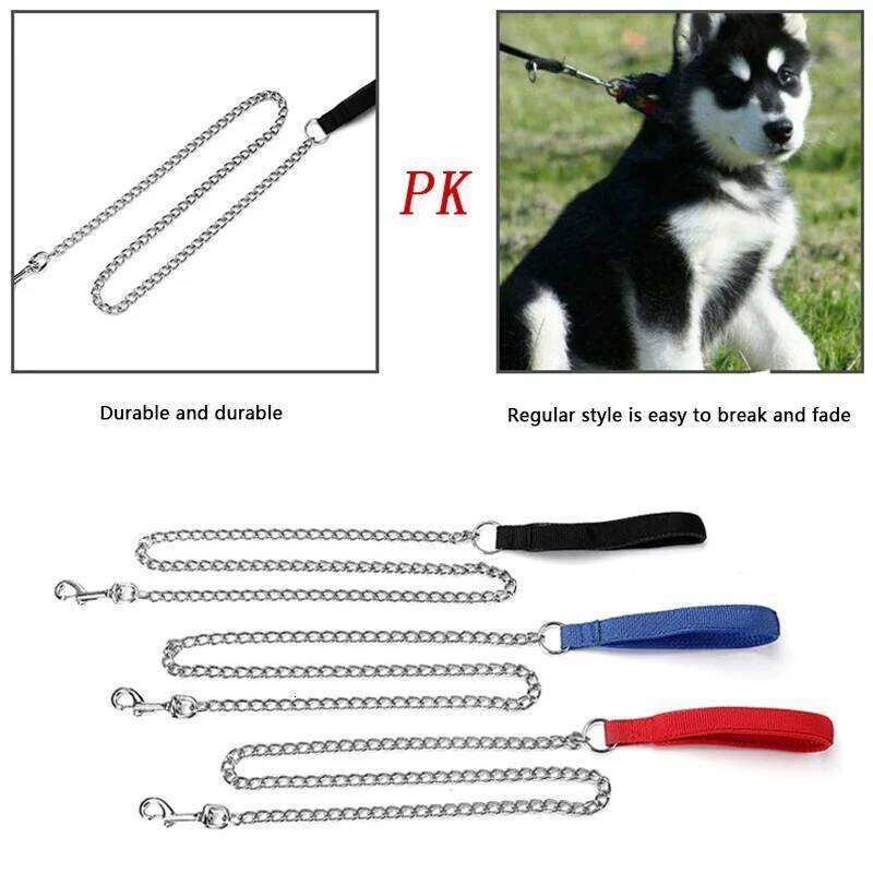 120cm Wear Resistant For Small Medium Leads Iron Anti-Bite Metal Pet Dog Chain Supplies 26L0205