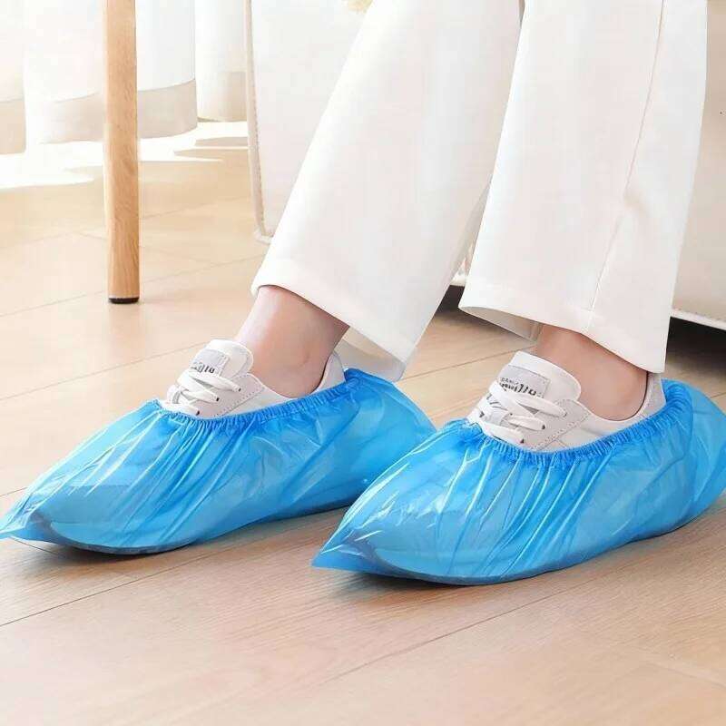 Padded Shoe Cover Disposable Waterproof Plastic Non-slip Foot Protector Indoor Outdoor Overshoes Rain Mud-proof S260204 ad9
