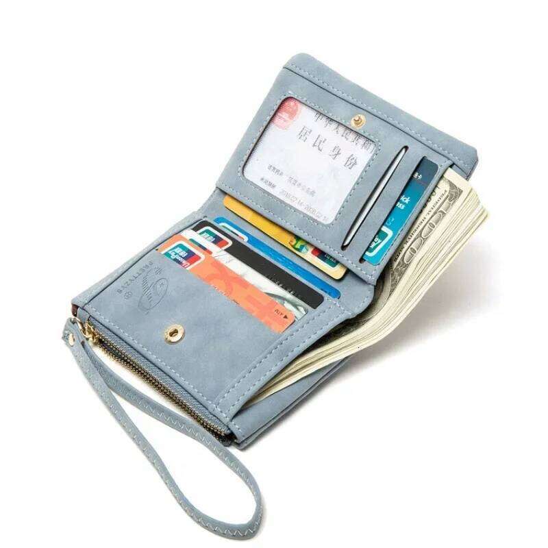 Cute Bird Tree Pattern Women Short Wallet Design Girls Zipper Coin Purse Ladies ID Holder PU Small Clutch Bag Purses Z260205