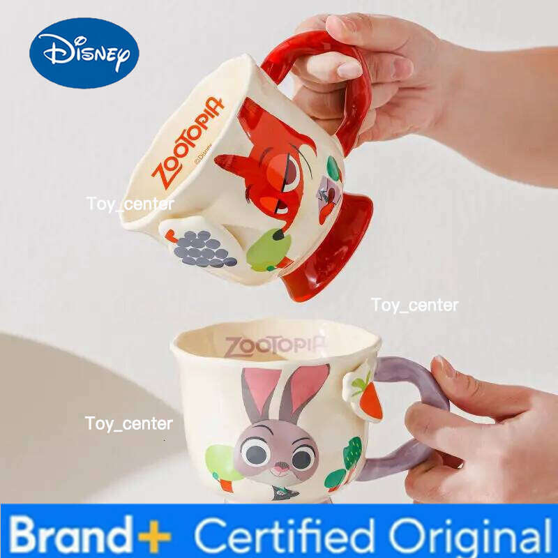 Disney New 380ml Cute Cartoon Anime Zootopias Porcelain Mug Household Office Tea Milk Coffee Water Ceramic Cup Children Birthday Gift H260205