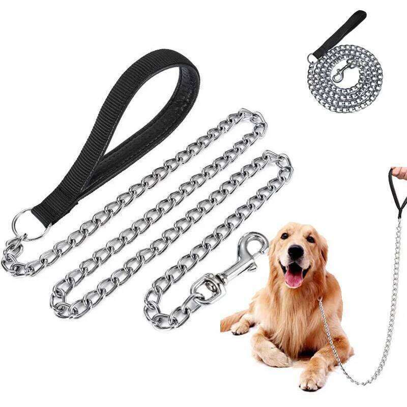 120cm Wear Resistant For Small Medium Leads Iron Anti-Bite Metal Pet Dog Chain Supplies 26L0205