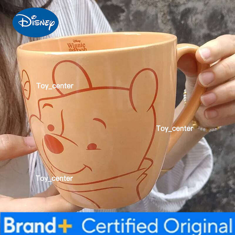 Disney Cute Mickey Mouse Winnie the Pooh Ceramic Mug - Perfect for Breakfast Milk Home & Office Use 600ml H260205