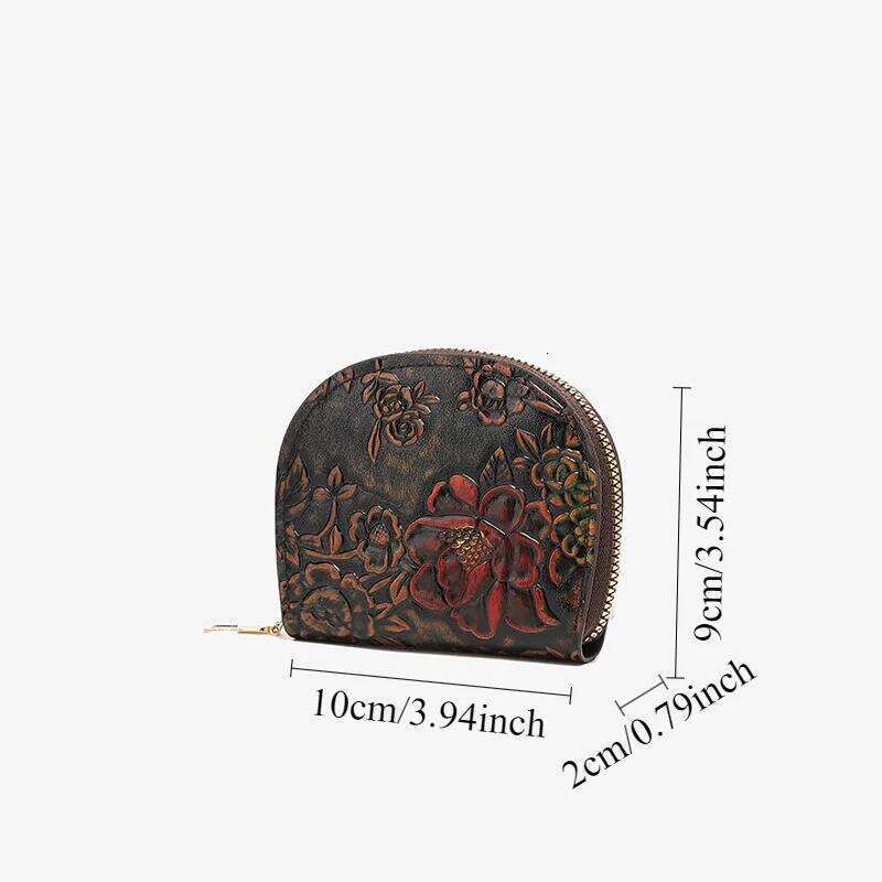 Vintage PU Leather Female Small Wallet Luxury Flowers Pouch Handbag For Women Coin Purse Card Holders Clutch Z260205