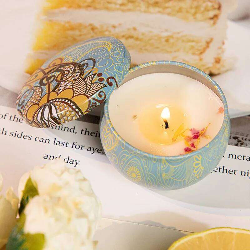 Dried Flowers Aromatherapy Essential Oils Candles Home Retro Non-toxic Bedroom Ornaments Wedding Souvenirs H260205