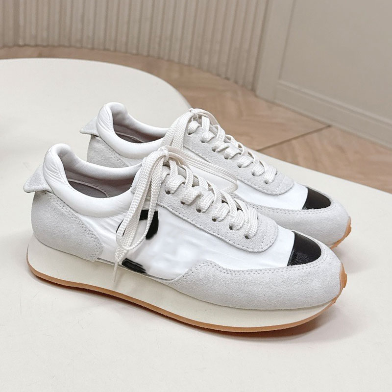 Designer Casual Moral Running Shoes Womens Fashion Sneakers Ladie Classic Cowhide Splicing Lace Up Casual shoe With Dustbag sizes 35 41