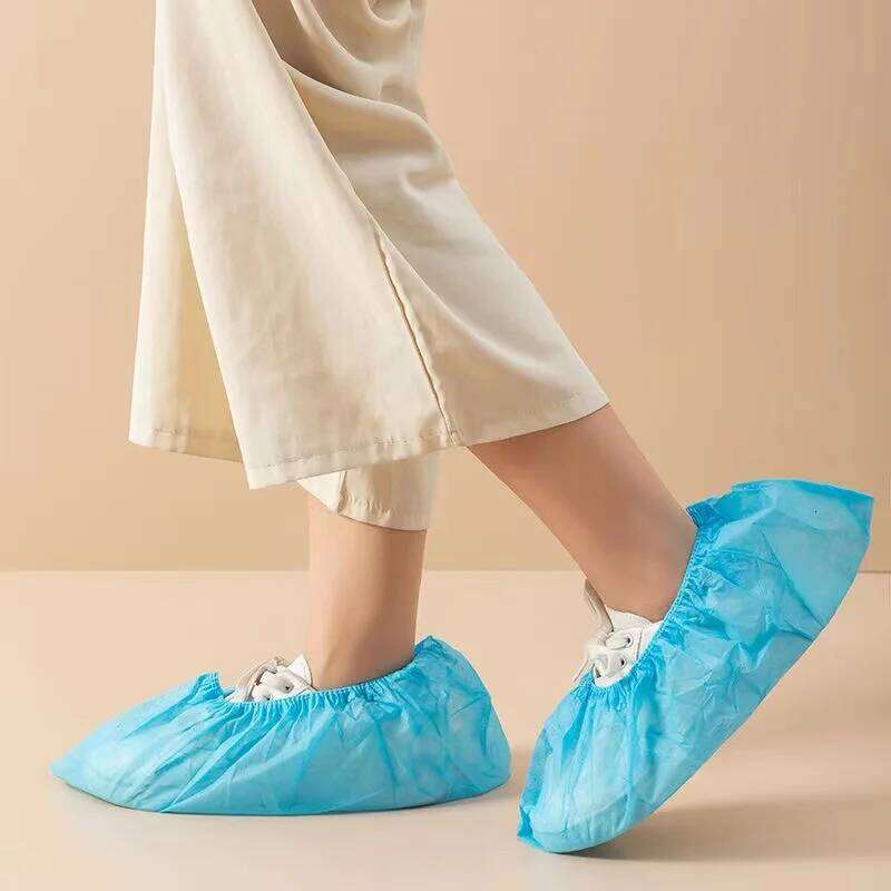 Disposable Non-Slip 100PCS Shoe Boot Covers Non-Woven Waterproof One Size Fits Most Carpet Indoors Garden Booties S260204 cf3