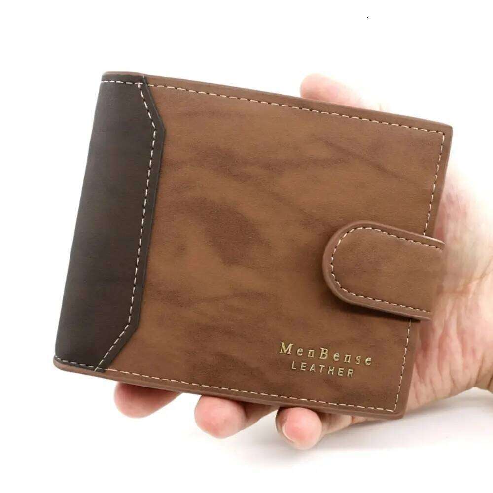 Men's Wallet with Hasp Business Holder Case Male Short Purse PU Leather Money Bag for Men Wallets Z260205