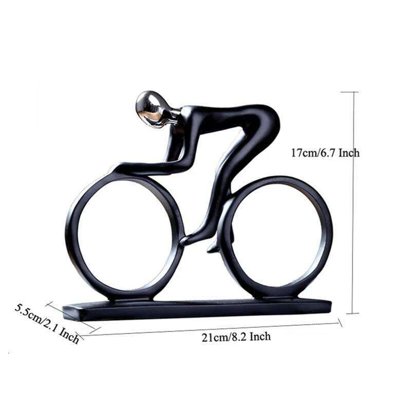 Modern Abstract Resin Bicycler Cyclist Bicycle Statue Bike Racer Rider Figurine Office Living Room Decor S260204