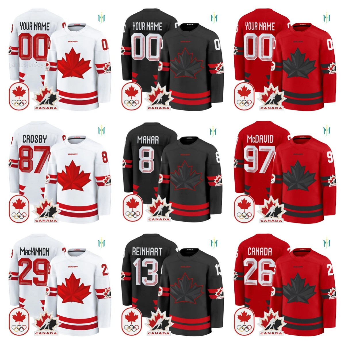 2026 Hockey Jerseys Sidney Crosby Sam Reinhart Brayden Point Nathan MacKinnon Cale Makar Connor McDavid Mens Stitched All Sizes XXS6XL Women u0026 Yo