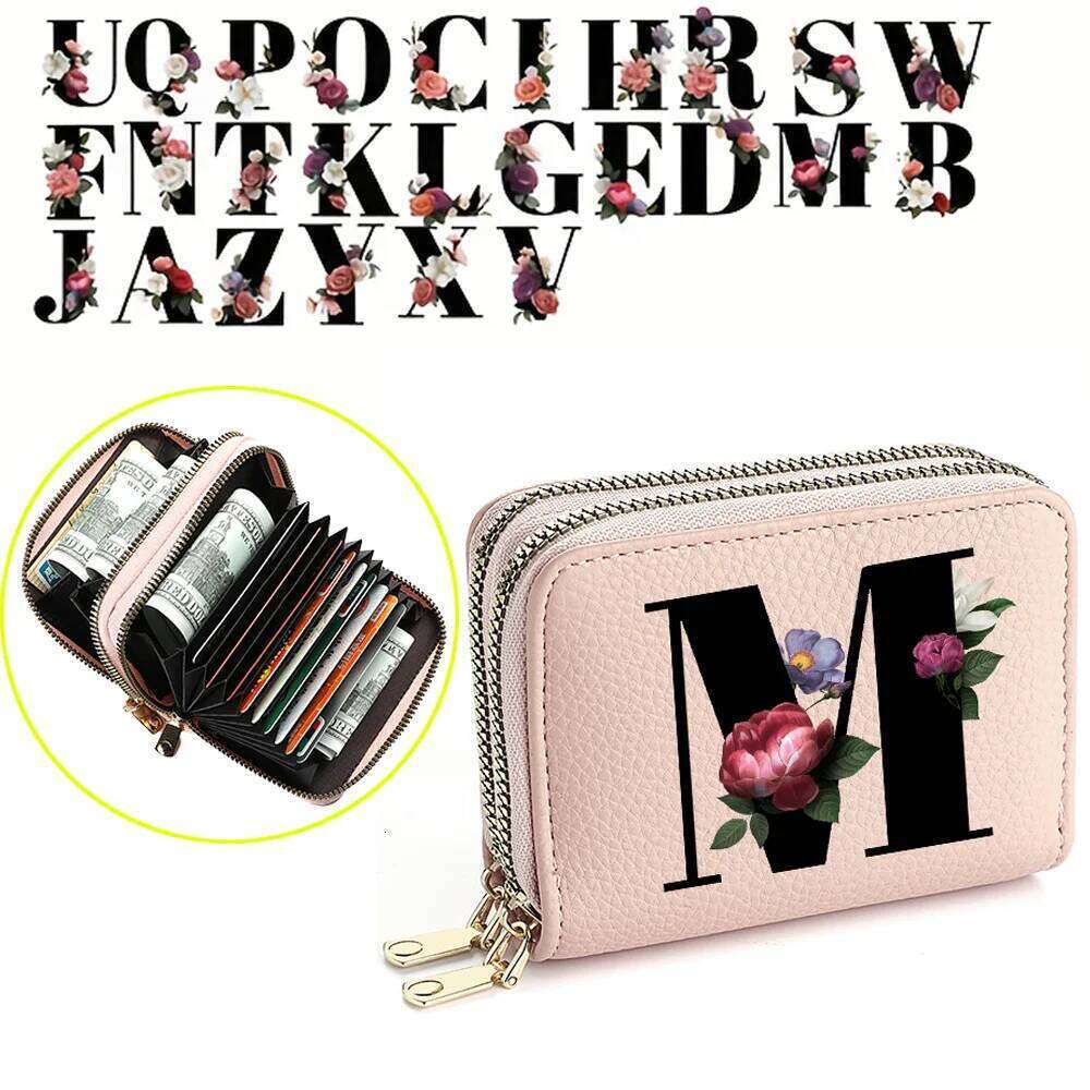 Pink Zipper for Women 26-Letter Personalized Design Fashionable Multi-Functional Ladies Wallet Z260205