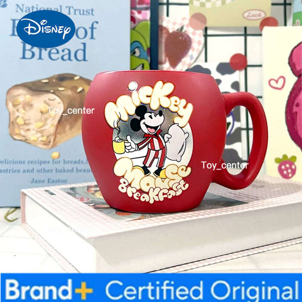 Disney Creative Letter Mickey Pattern Ceramic Simple Mugs Large Capacity Cartoon Style Mug for Home Office Cup Daily Use H260205