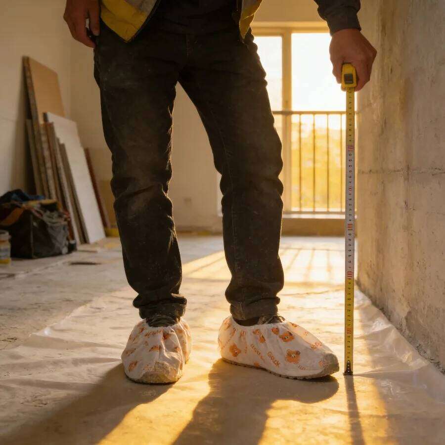 50PCS Cute Bear Disposable Shoe Covers Waterproof Non-Slip Nonwoven Booties Indoor Home Use S260204