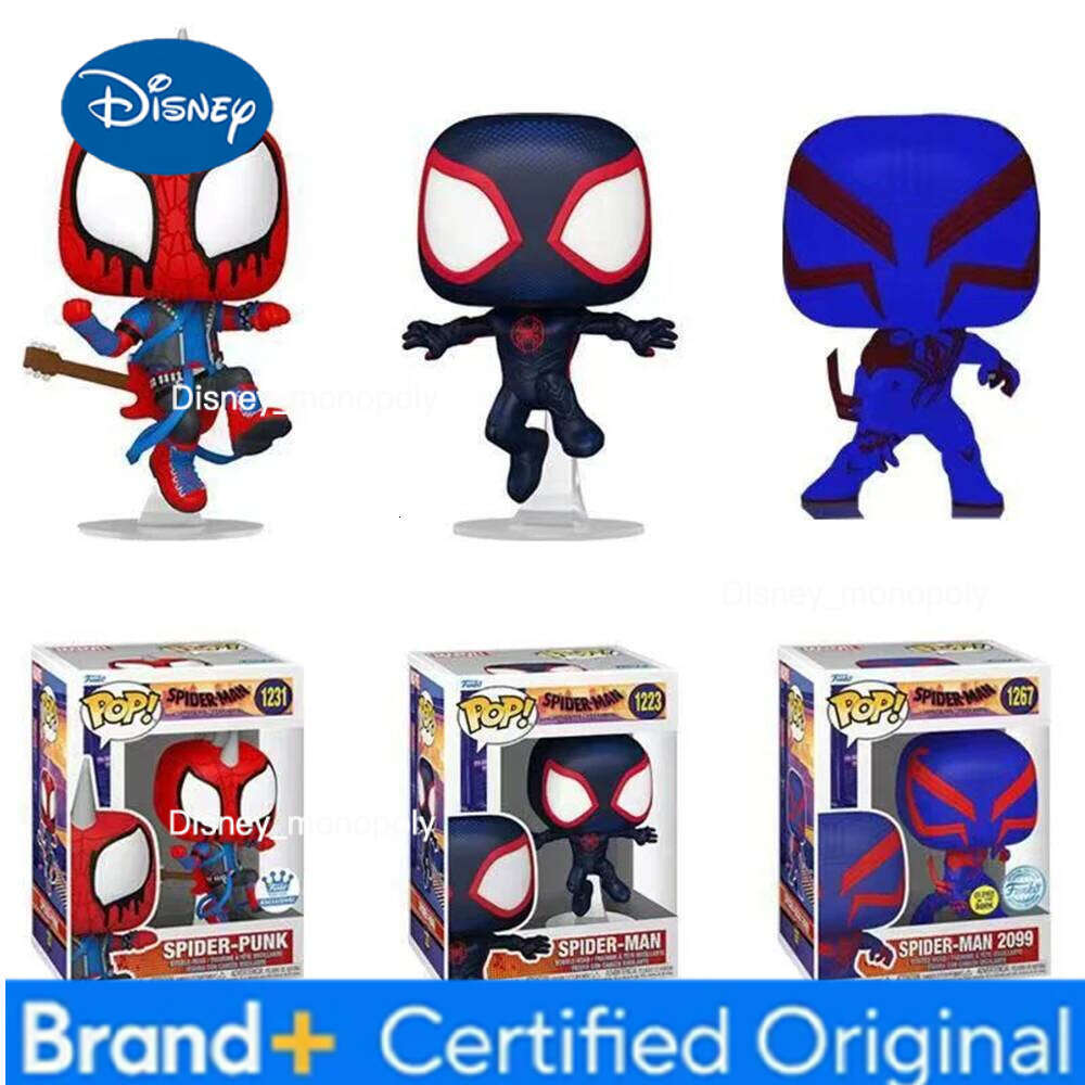Disney FUNKO POP NEW Marvel GOODS Night Light Spider-Man 2099 Action Figure Collectible Desk Model Dolls Toys Goods H260205