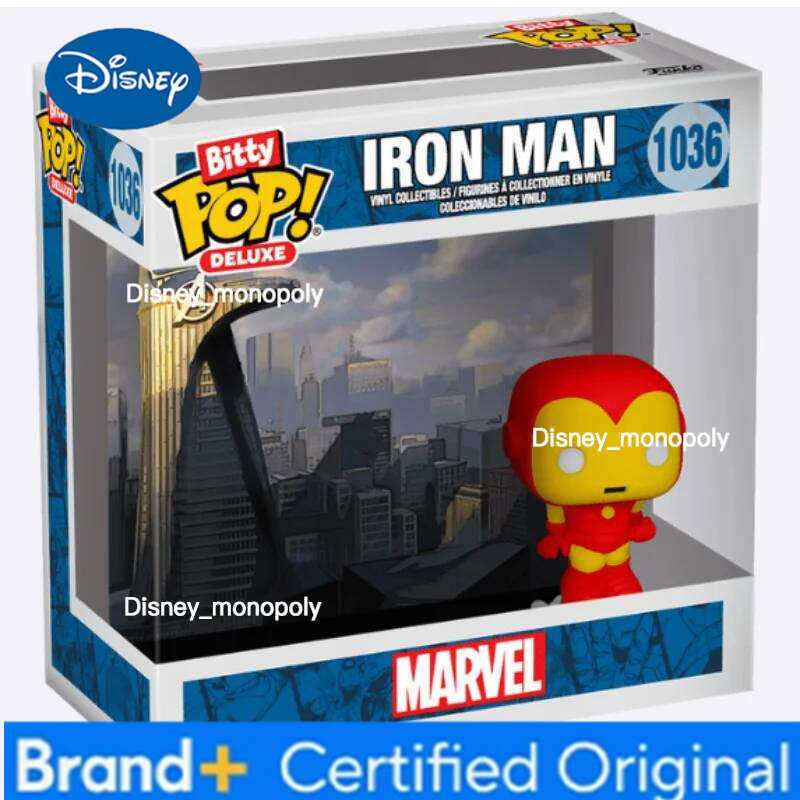 Disney Marvel Funko Pop Comics & Super Heroes Venom Miles IS Iron ManAvengerTower Toys for Boys Gift Collectible Model Ornaments H260205