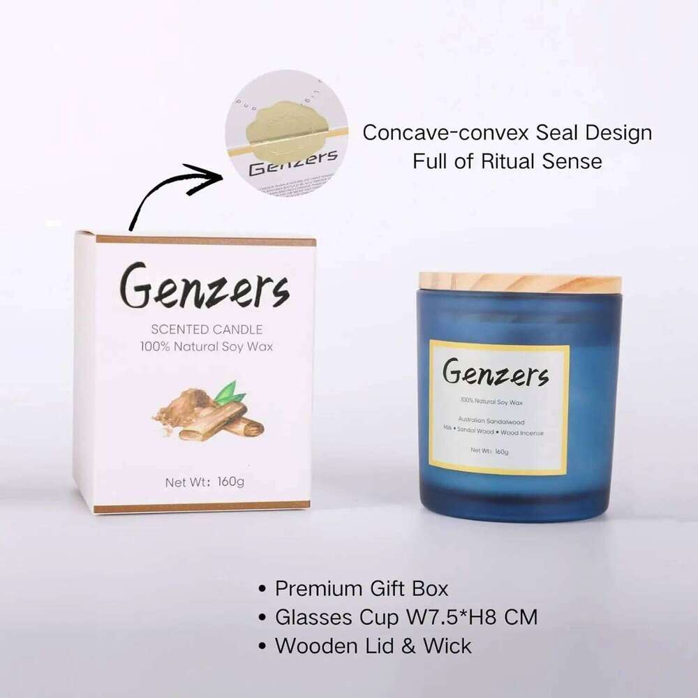 Australian Sandalwood Musk Scented Candle Spring Aromatherapy Home Fragrance 36 Hours Clean Burning Birthday Gift for Men H260205