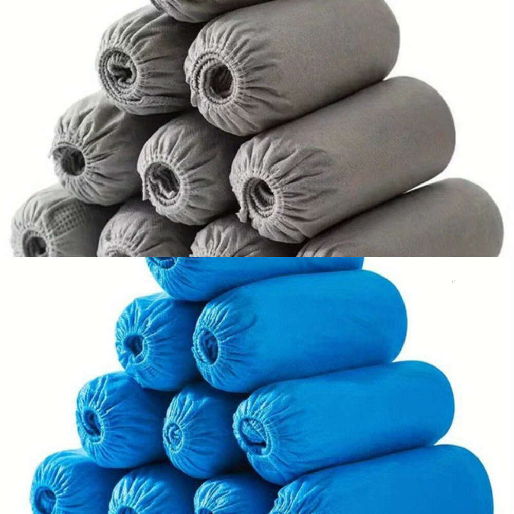 100PCS woven Shoe Covers Dustproof Non Slip Disposable Reusable Foot Protectors for Household Students Adults Events S260204 649