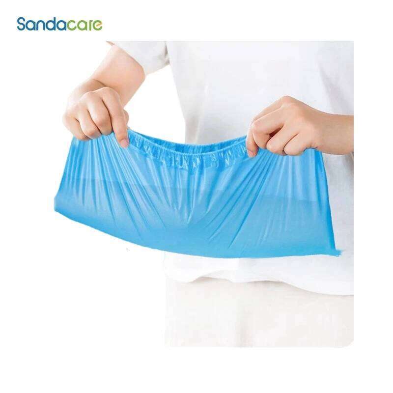 200 piece shoe disposable waterproof dustproof thickened plastic cleaning overshoes one size foot cover for home S260204
