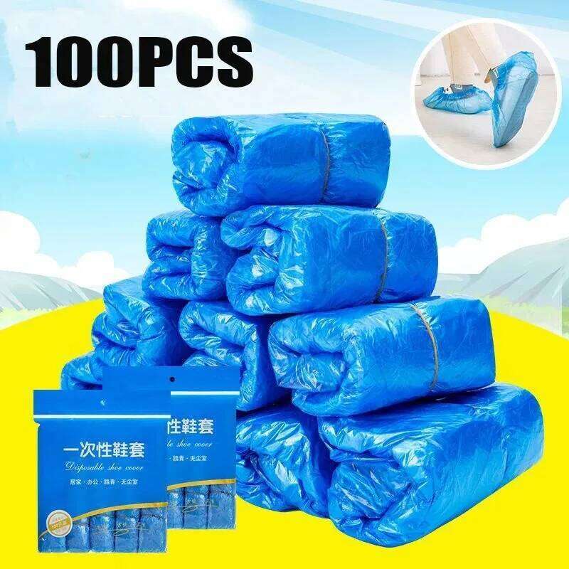 Disposable waterproof shoe covers, rainy day thick long tube farming boots, outdoor drifting plastic boots wholesal S260204