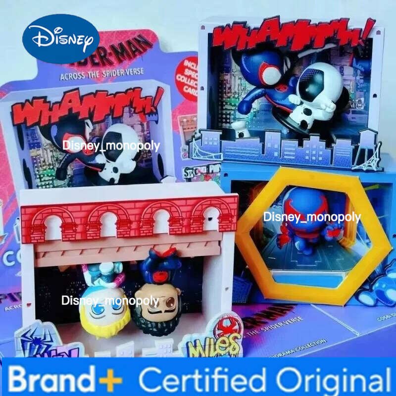 Disney Hot Toys Spiderman Across The Spider-Verse Cosbi Blind Box Collection Mini Figures Model Garage Desktop Ornament Christmas Gift H260205