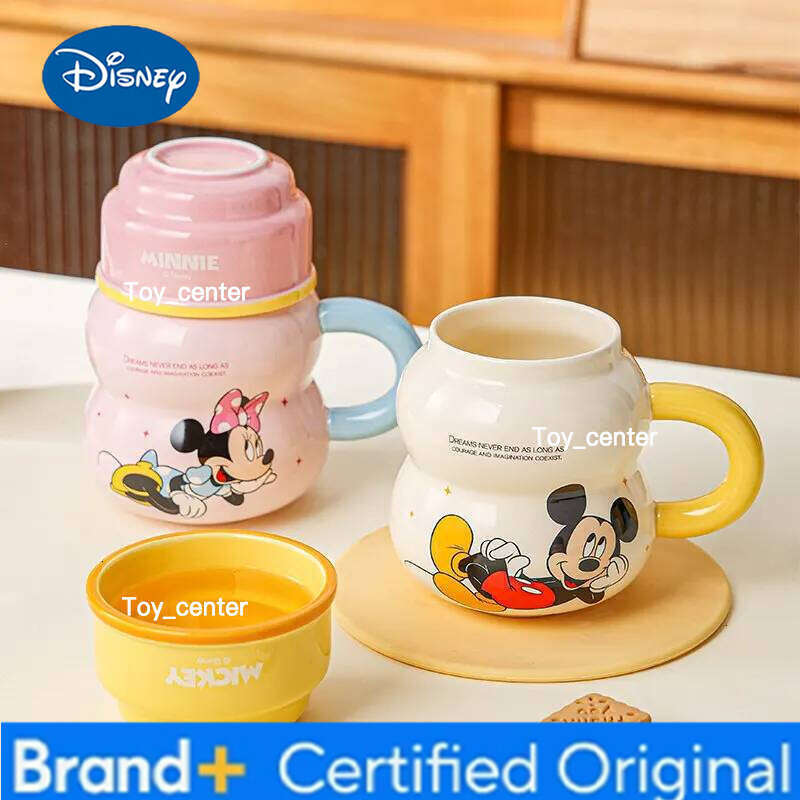 Disney Winnie the Pooh Cute Ceramic Water Cup High Quality Household Breakfast Milk Oat Mugs Female Office Coffee Cups H260205