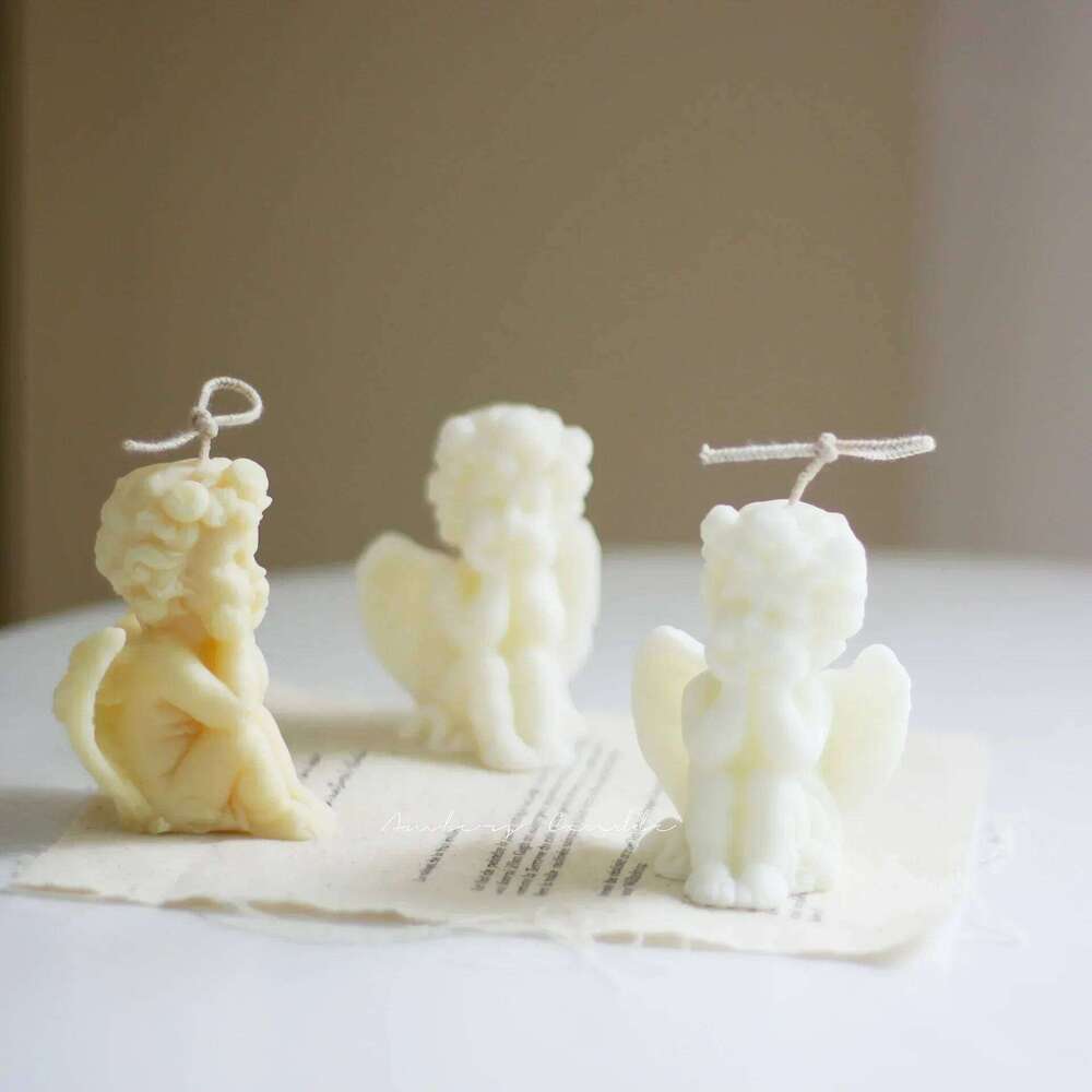 Cute Cupid Angel Scented Ins Small Art Decorative Aromatic Candles Home Fragrant Decoration Posing Props S260204