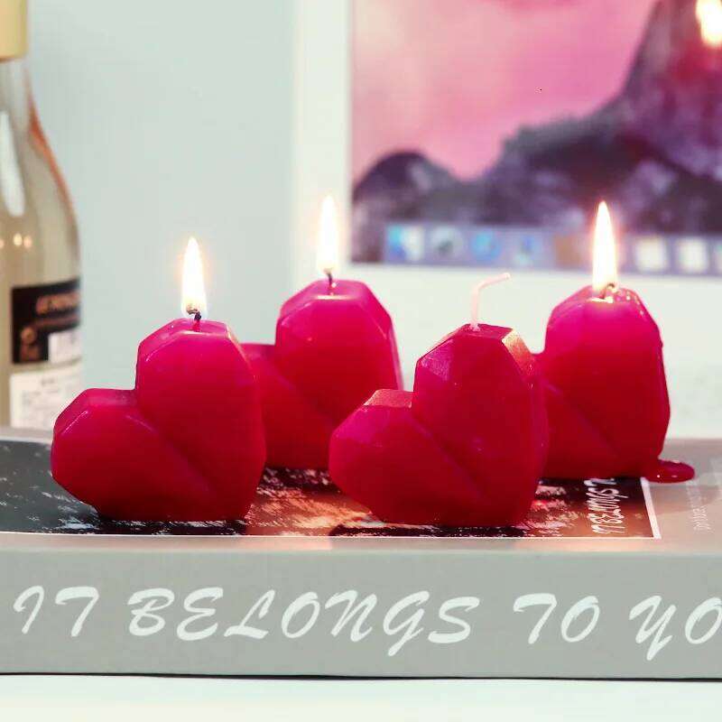 Valentine's Day, Wedding, Qixi Festival Gifts: Handmade Romantic Heart Scented Candles | Creative Souvenir S260204