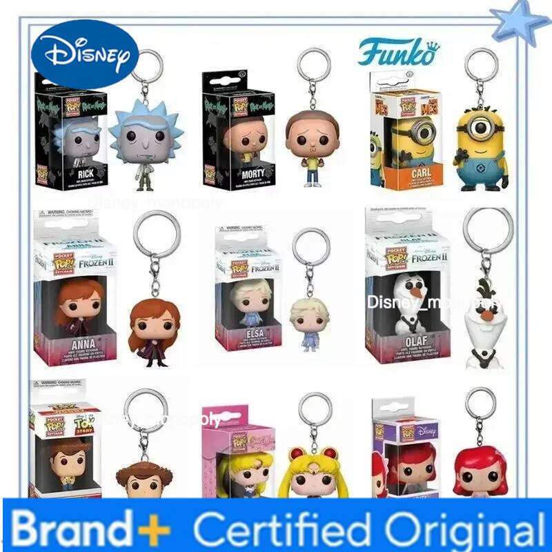 Disney Funko POO Keychain Frozenn 2 Elsa Anna Olaf Story Pixar EVE WALL-E Toys Doll Game of Jon Snow Sailor MoonThrones Toy H260205