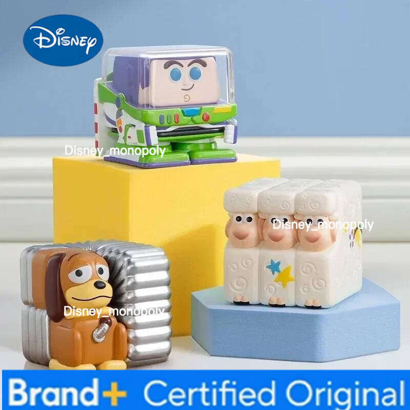 Disney MART /Pixar POP CUBE - 1 Series Blind Box Guess Bag Desktop Decoration Cute Model Gift Girl Toys Anime H260205