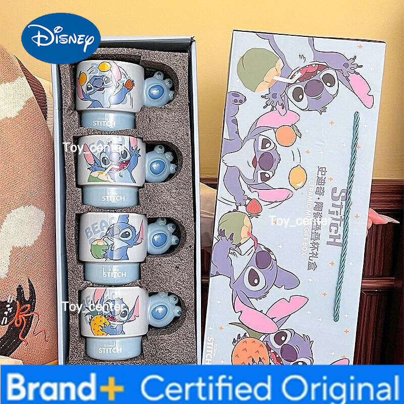 Disney Stitch Mug Office Coffee Stackable Ceramics Mugs High Value Couple Cups Student Hot Water Cup Festival Gift H260205