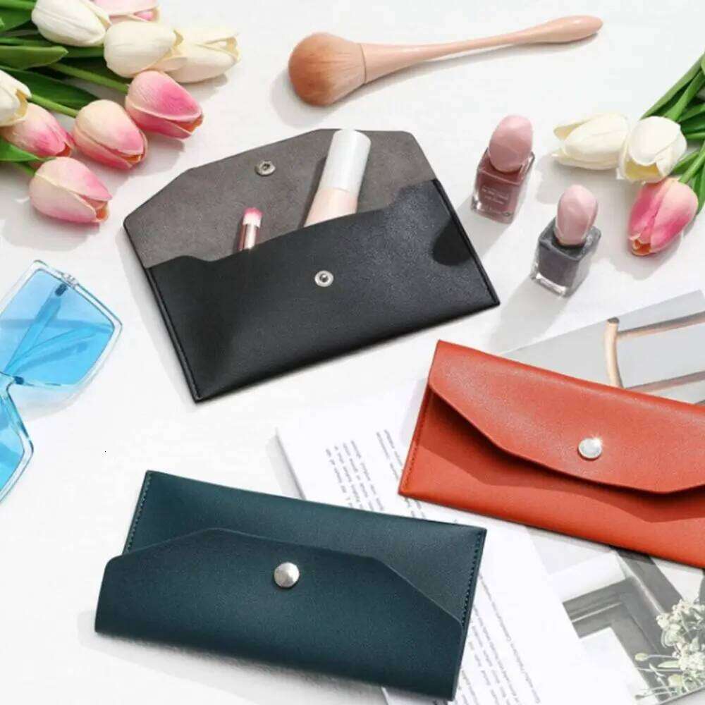 PU Leather Cash Envelope Classic Fashion Long Women's Wallet Ferrule Name Card Holder Gift Z260205