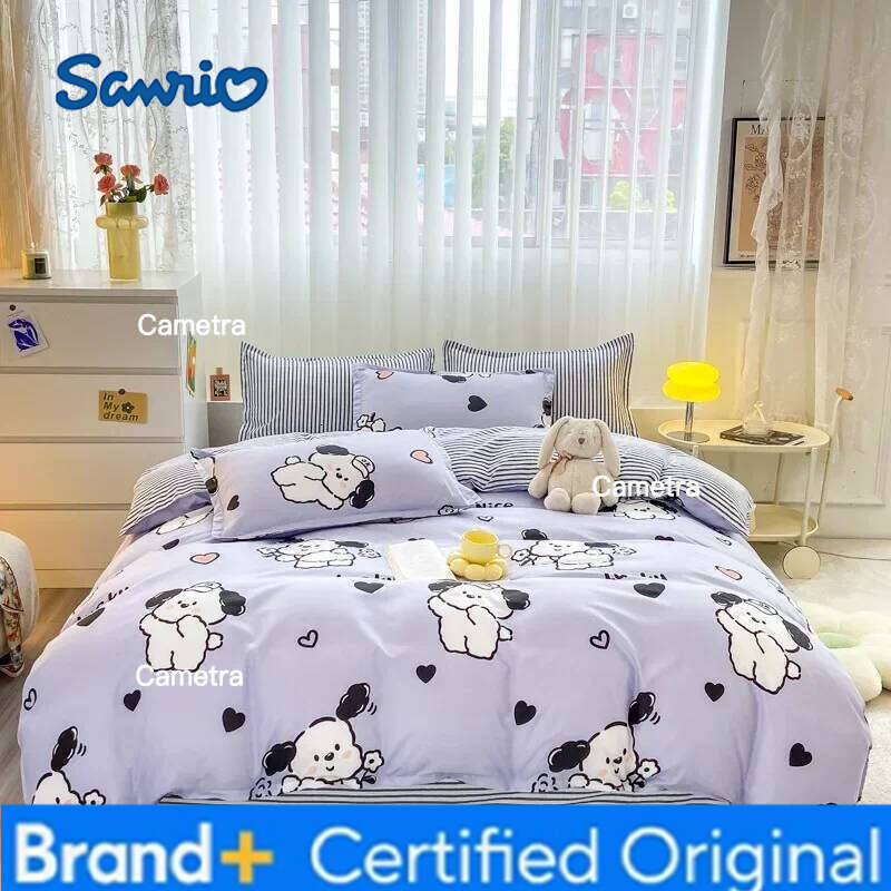 Sanrio hello kitty kuromi my melody bed cup set pillowcase cover sheet coverlid quilt bedding H260205