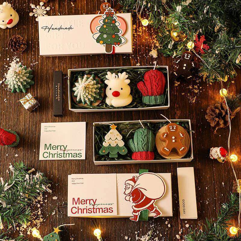 Decorations Gifts Soy Wax Aromatherapy Candle, Candles Scented Luxury Gift Set for Christmas Decors S260204