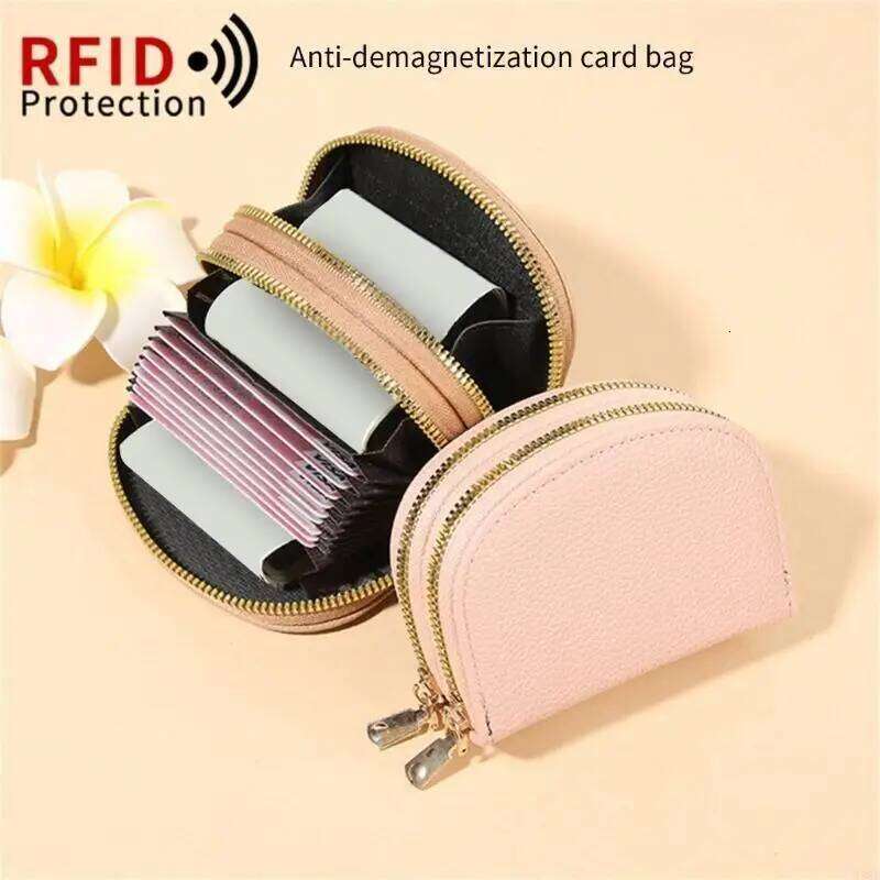 28GD PU Leather Storage Case Accordion Designs Card Holder And Coin Bag for Women Z260205