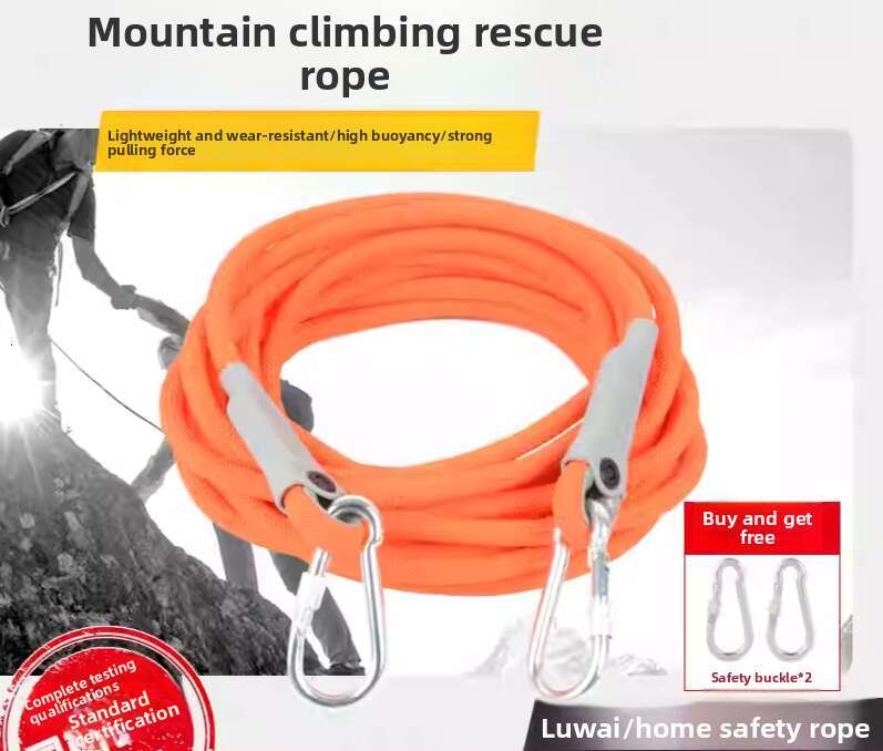 Safety Rope National Standard Wear-Resistant High-altitude Work Outdoor Mountaineering Rope Emergency Rescue Rope Floating Life-Saving Rope