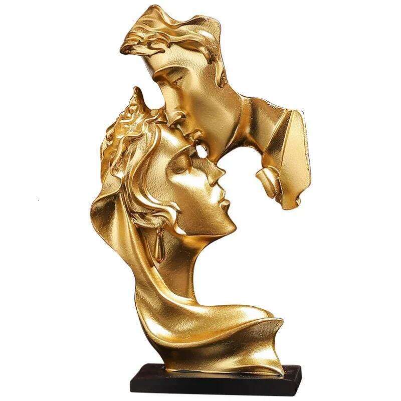 Mini Resin Lovers Statue Figurine Kissing Posture Model Craft Sculpture Ornament Home Decor Desktop Wine Cabinet Decoration S260204