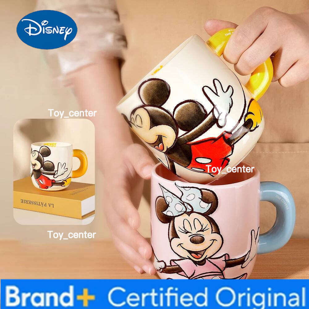 Disney Mickey Ceramic Mug Cups 650ml 3D Relief Cartoon Cute Handgrip Household Drinkware Children Breakfast Hot Milk Juice Mugs H260205