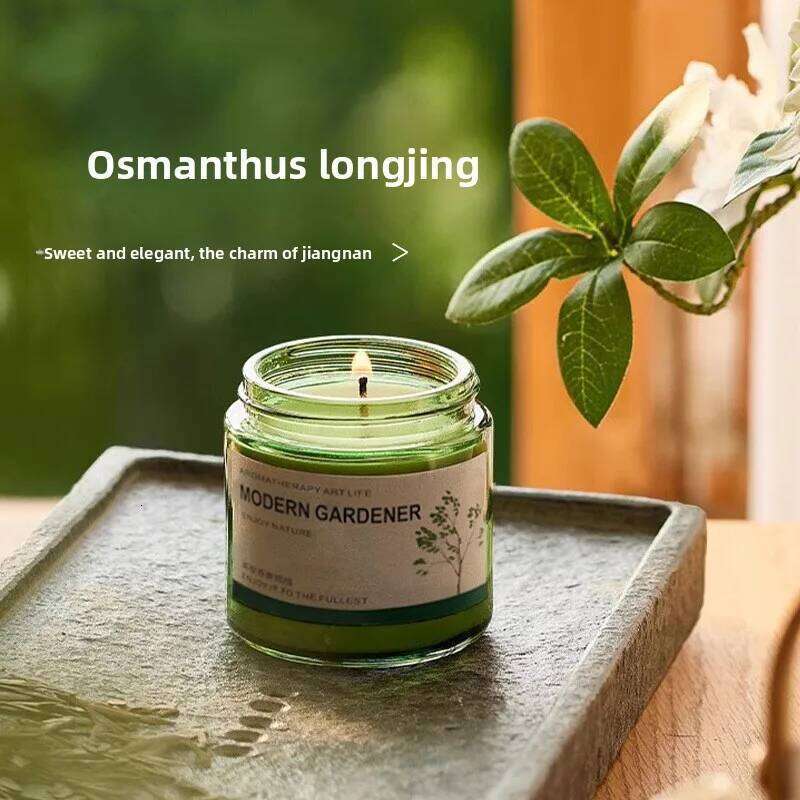 Natural Tea Scented Candle - Long-Lasting 50H Soy Wax for Bedroom Relaxation & Home Aromatherapy, Light Floral Fragrance Women's H260205