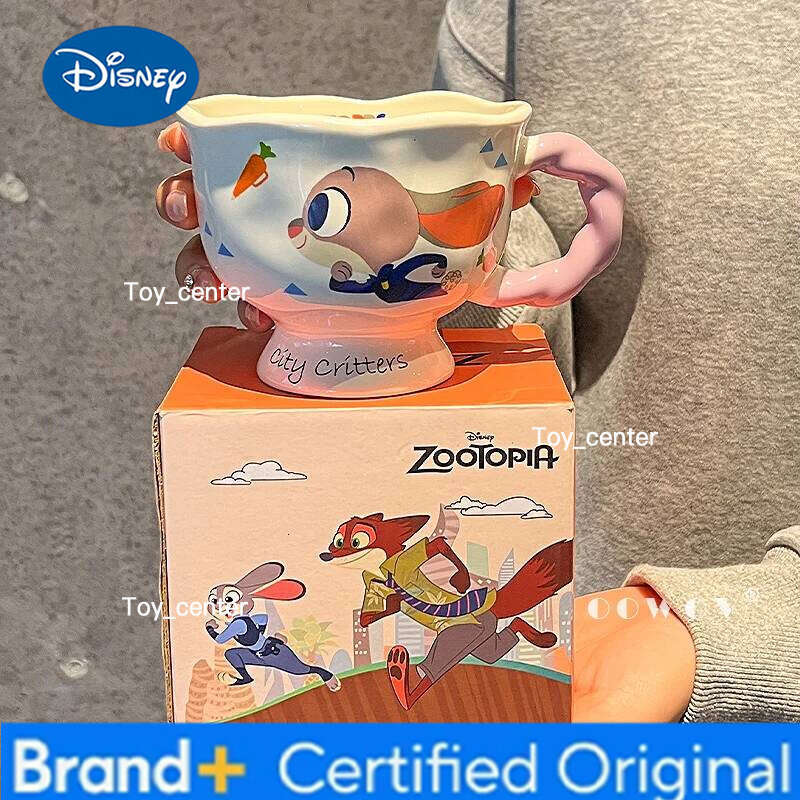 Disney Zootopia Judy & Nick Anime Peripherals 3d Relief Mug 2025 New Edition High Aesthetic Home Couple Cup Birthday Gifts For Kids H260205