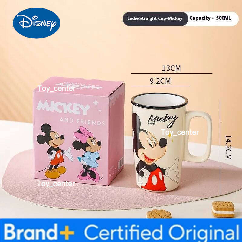 Disney Stitch Large-Capacity Mugs Cartoon Office Water High-Profile Milk for Household Straight Cups Toy Figurines H260205