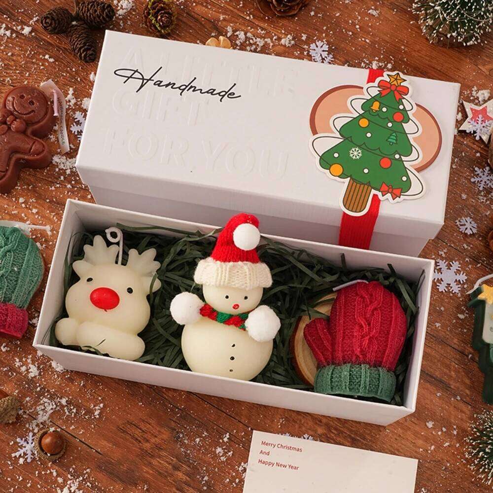 Fragrance Gift Box Candle Set Christmas Small Gifts Creative Ornaments Aromatherapy Candles Party Decor S260204