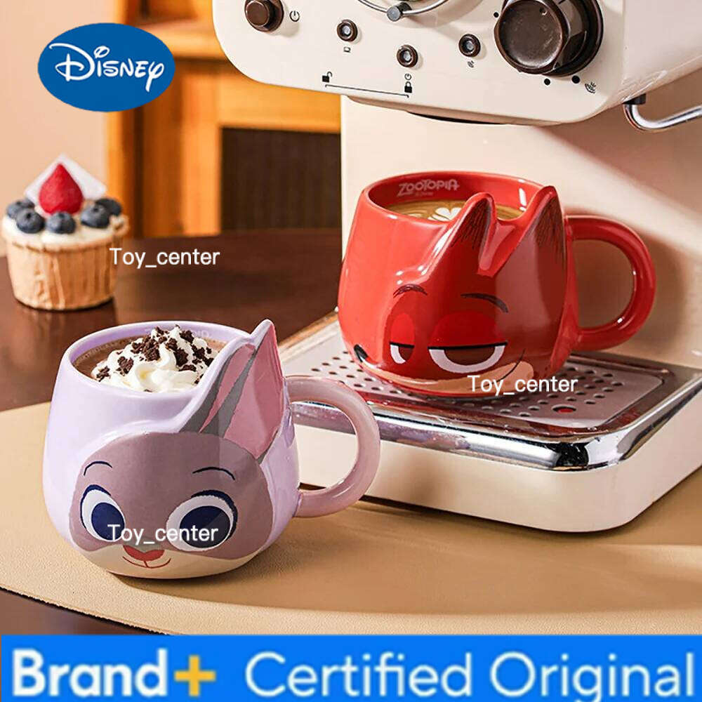 Disney Zootopia Cartoon Handgrip Ceramic Mugs Cute Creative 3D Porcelain Restaurant Homehold Drinkware Hot Milk Coffee Mug Cups H260205