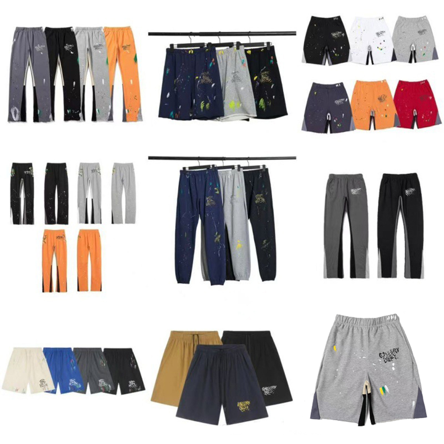 Men's Pants Designer Sweatpants Long Shorts Spring/Summer Casual Splash Ink Graffiti Color-Block Unisex Relaxed Fit Straight-Leg Sizes S-XL