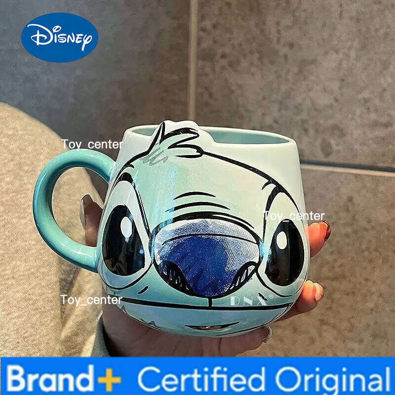 Disney Sanrio Stitch Ceramic Mug Girls 2024 New High-Looking Coffee Home Breakfast Cup Birthday Gift H260205