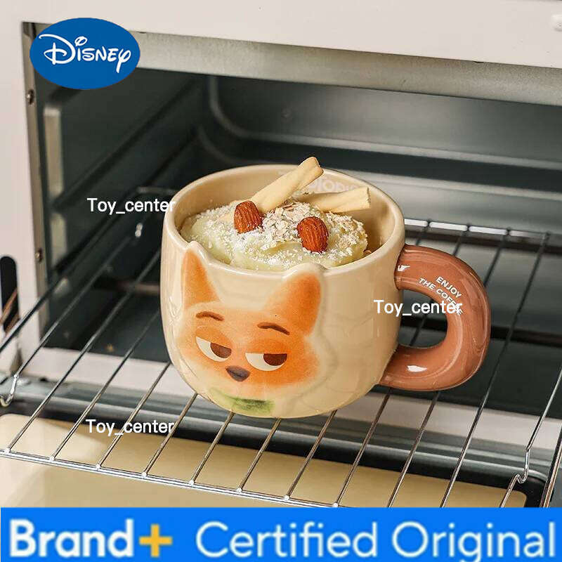 Disney Cartoon Cute Ceramic Creativity Nick Judy Breakfast Coffee Cup Collection Friend Birthday Gift H260205