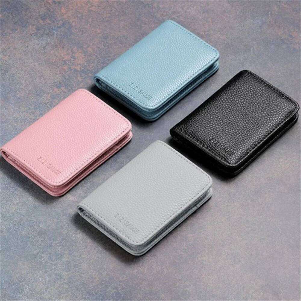 Portable Super Slim Soft PU Leather Mini Credit Purse Card Holders Men Wallet Thin Small Short Wallets Z260205