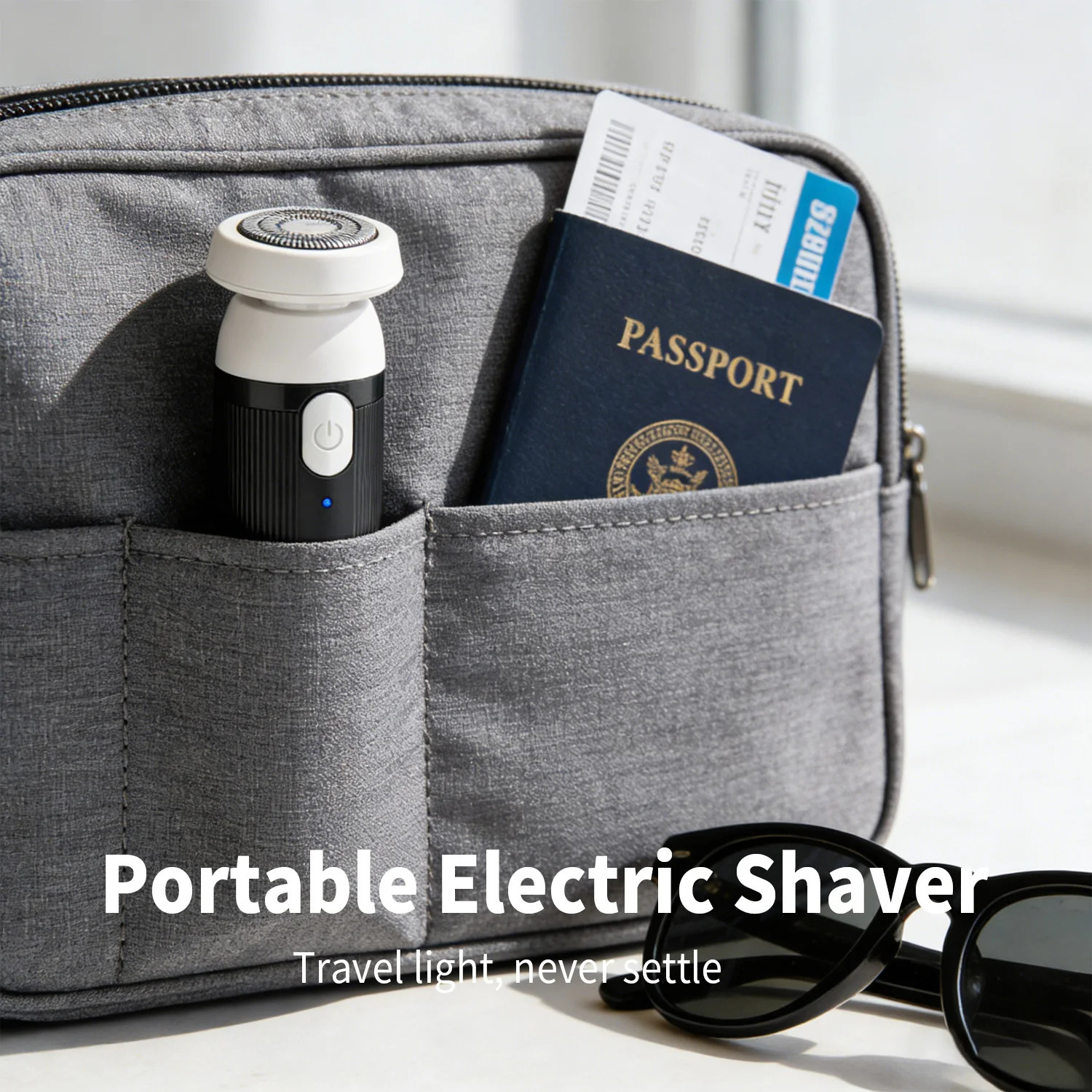 Low Frequency High Speed Mini Electric Shaver Rechargeable Portable One Step Disassembly and Easy Cleaning Fast Shaving Tool 260126