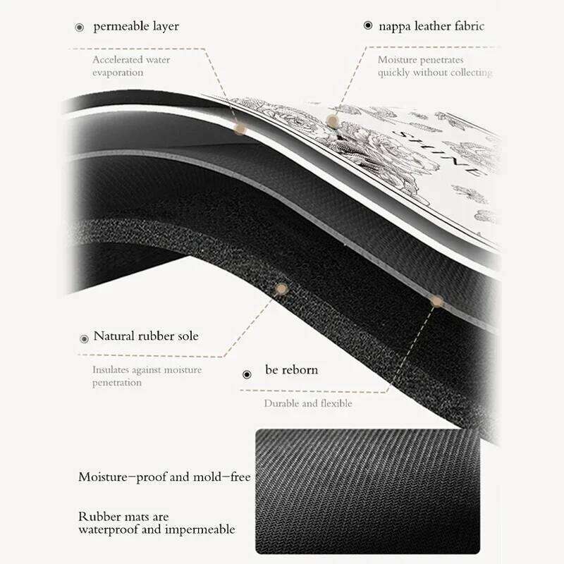 Diatomaceous Earth Faucet Drain Absorbent and Drying Countertop Sink Splash Mat, Kitchen Accessories